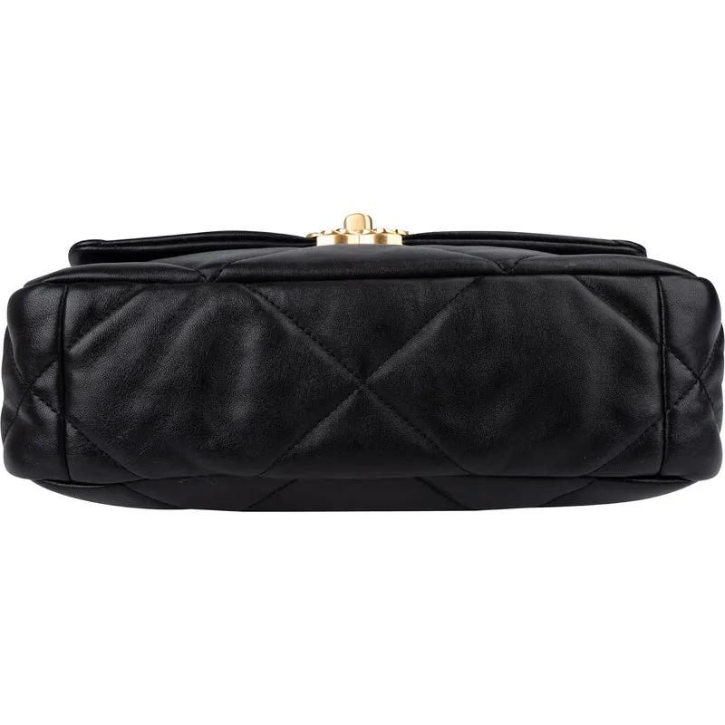 Chanel 19 Quilted Lambskin Medium Single Flap Crossbody Handbag