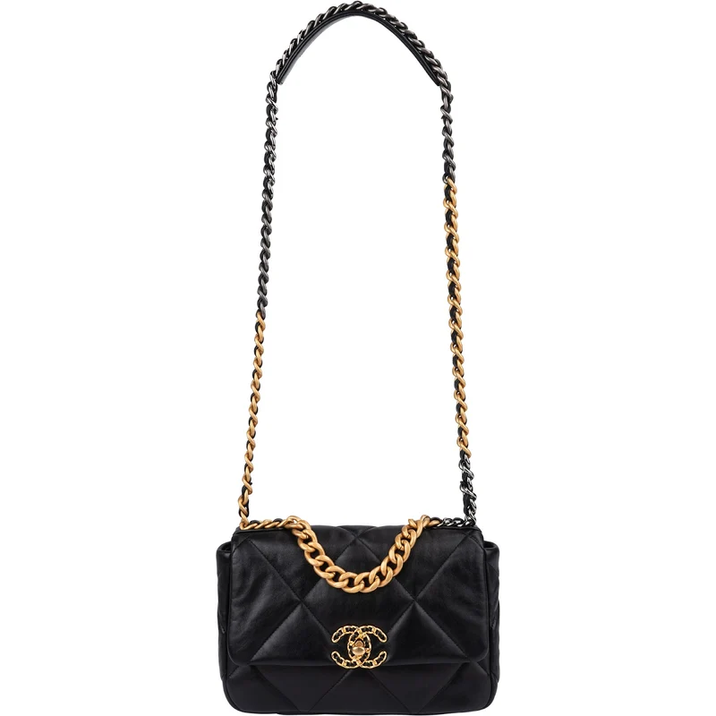 Chanel 19 Quilted Lambskin Medium Single Flap Crossbody Handbag