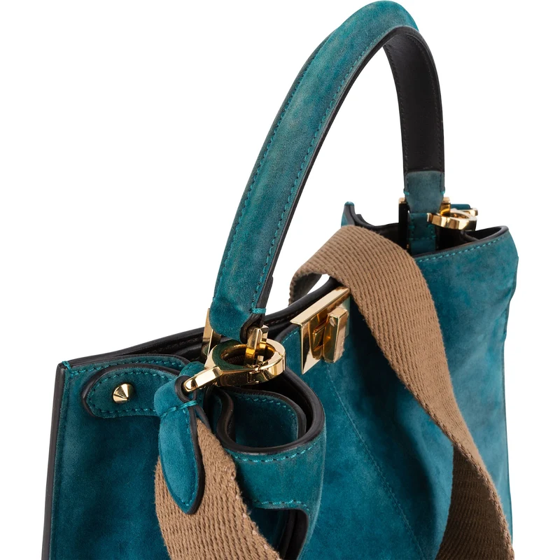 Fendi Suede Peekaboo Handbag