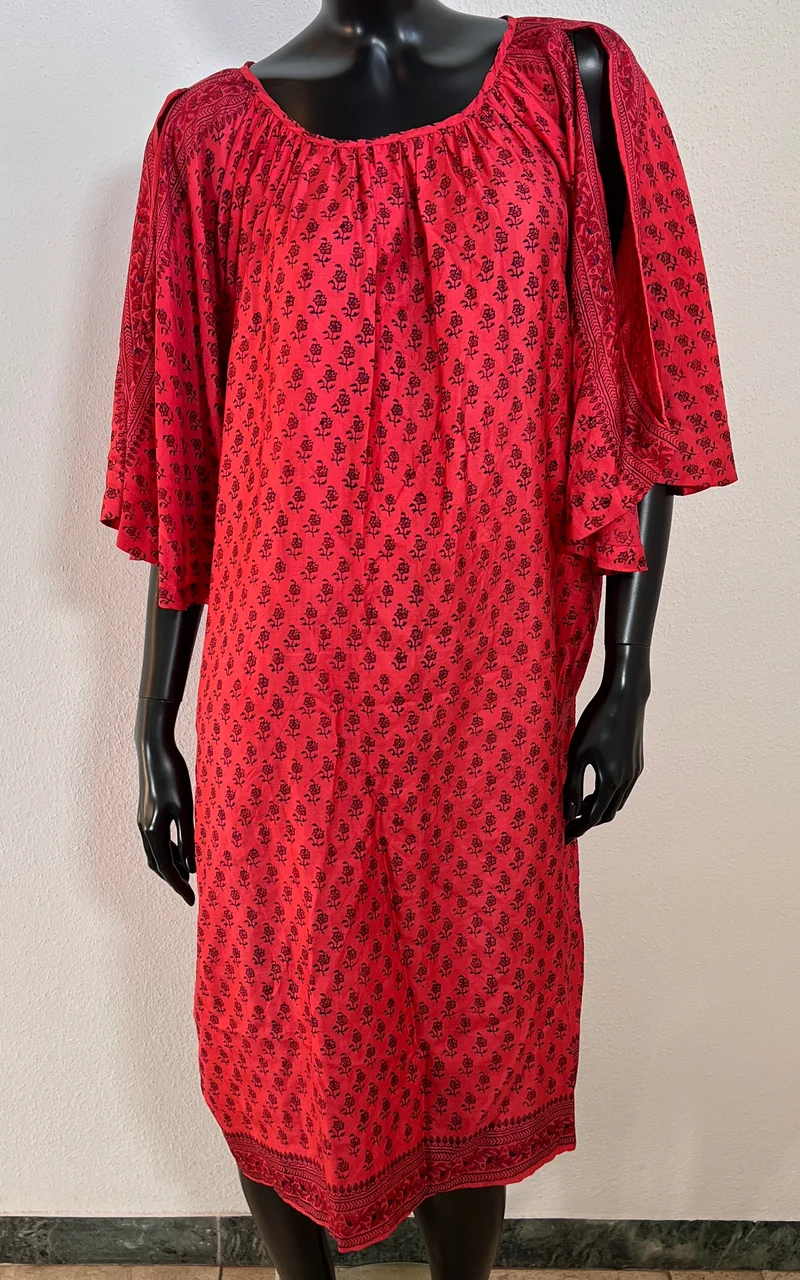 Vintage Indian Silk Caftan Dress