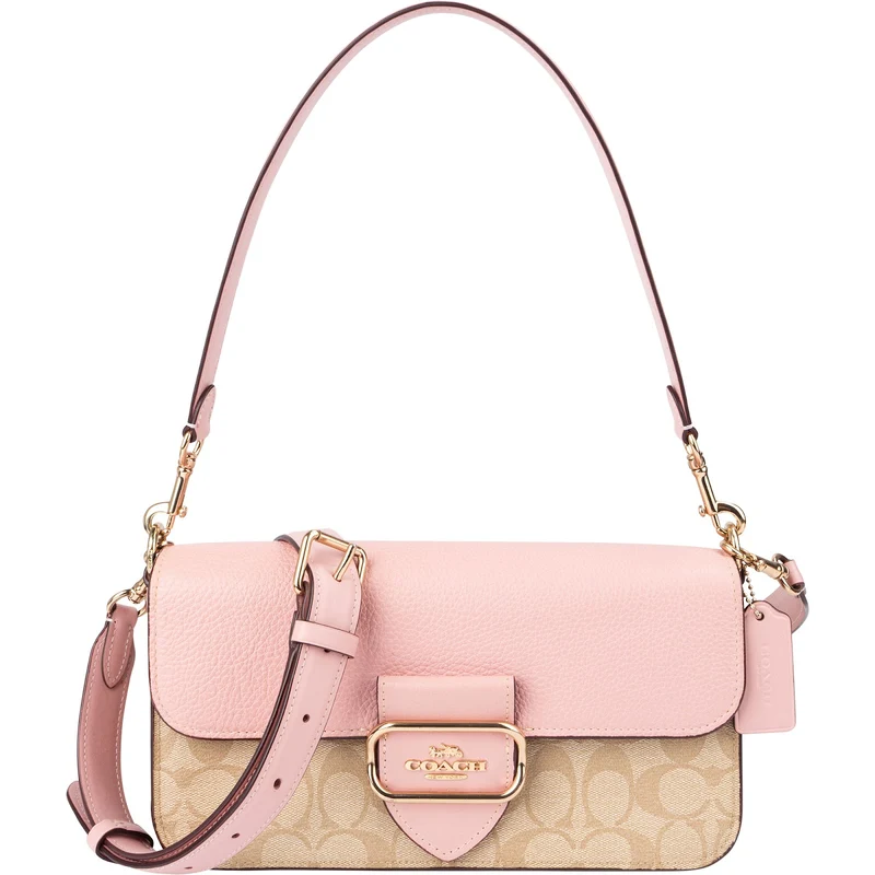 Coach Monogram Signature Canvas Leather Alie Shoulder Bag