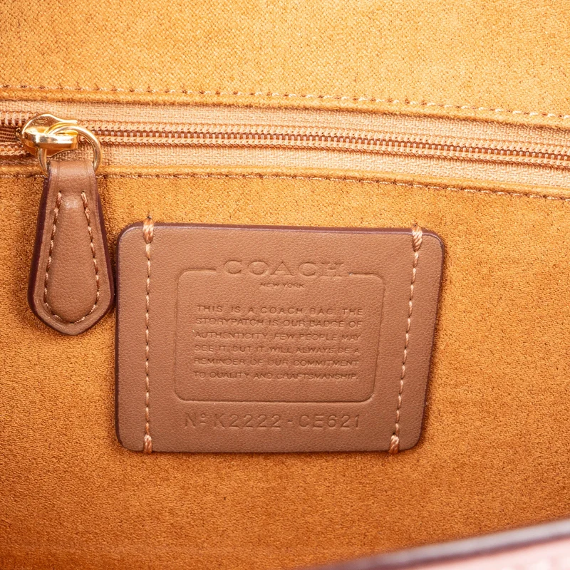 Coach Monogram Signature Canvas Leather Alie Shoulder Bag