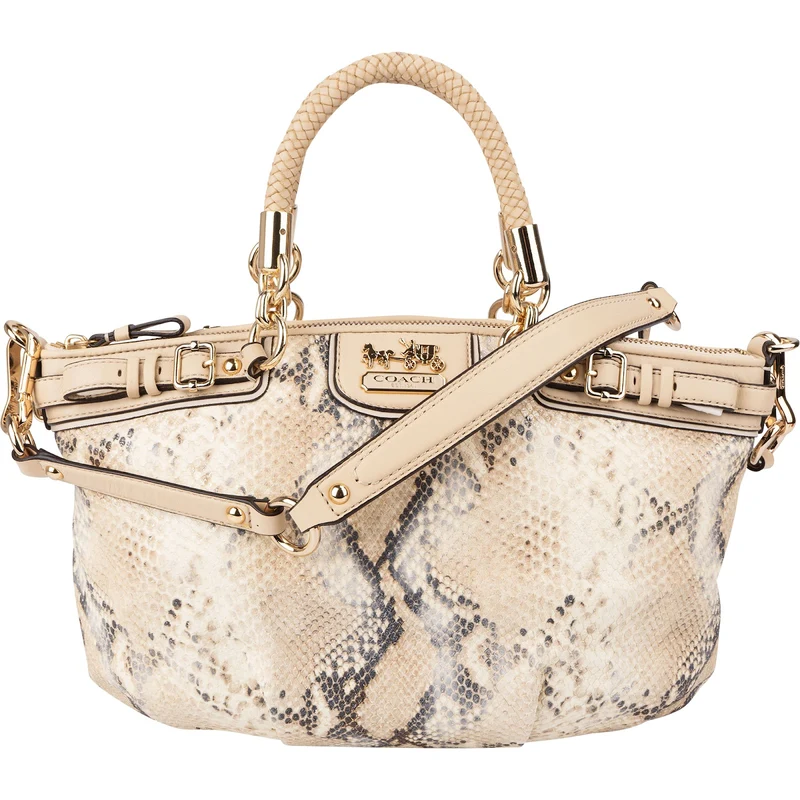 Coach Python Embossed Madison Lindsey Satchel Shoulder Bag