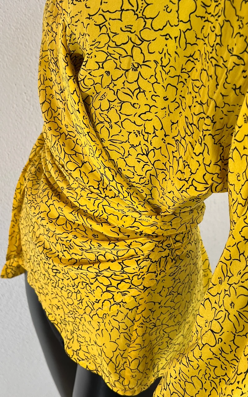 Vintage 90s Silk Wrap Blouse