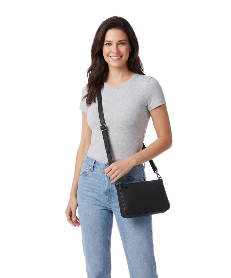 The Chesterfield Brand Wax Pull Up Cow Orinoco Schultertasche black
