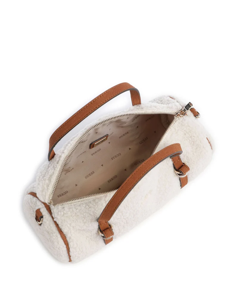 Guess Taylor Mini Handtasche off white/cognac