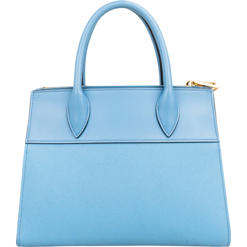 Prada Saffiano Leather Small Promenade Double Zip Kelly Style City Handbag