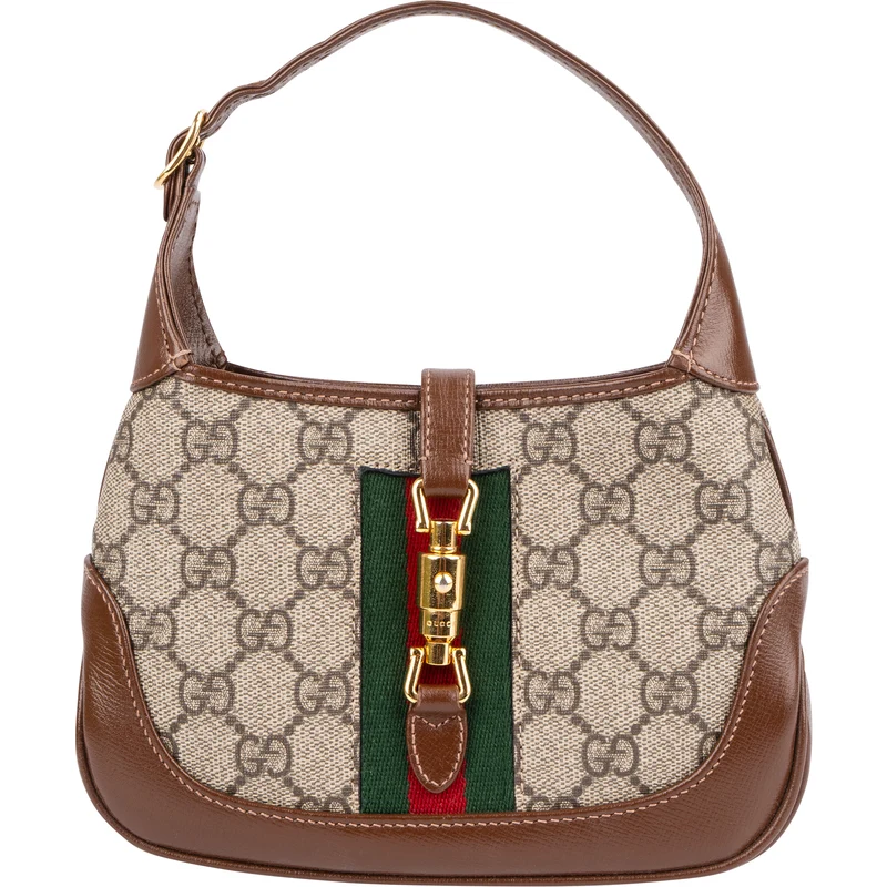 Gucci Monogram GG Supreme Canvas Jackie 1961 Web Mini Crossbody Bag