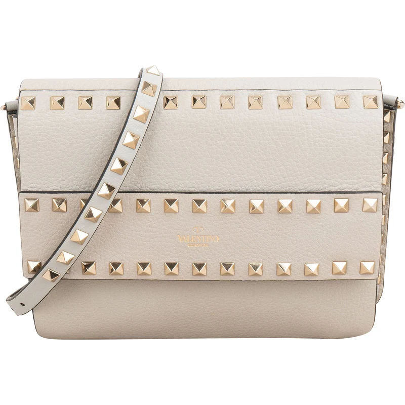 Valentino Garavani Grained Calfskin Rockstud Flap Crossbody Bag