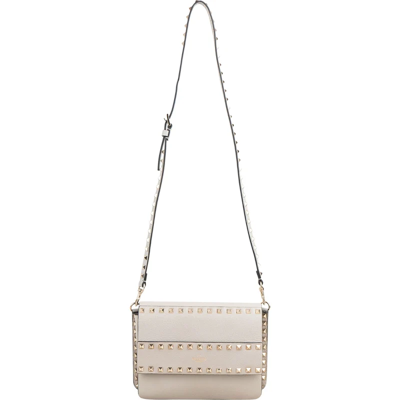 Valentino Garavani Grained Calfskin Rockstud Flap Crossbody Bag