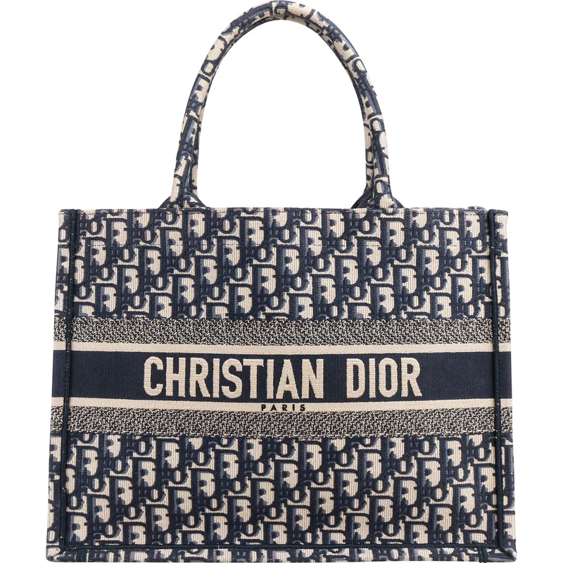 Christian Dior Oblique Trotter Monogram Small Book Tote Handbag