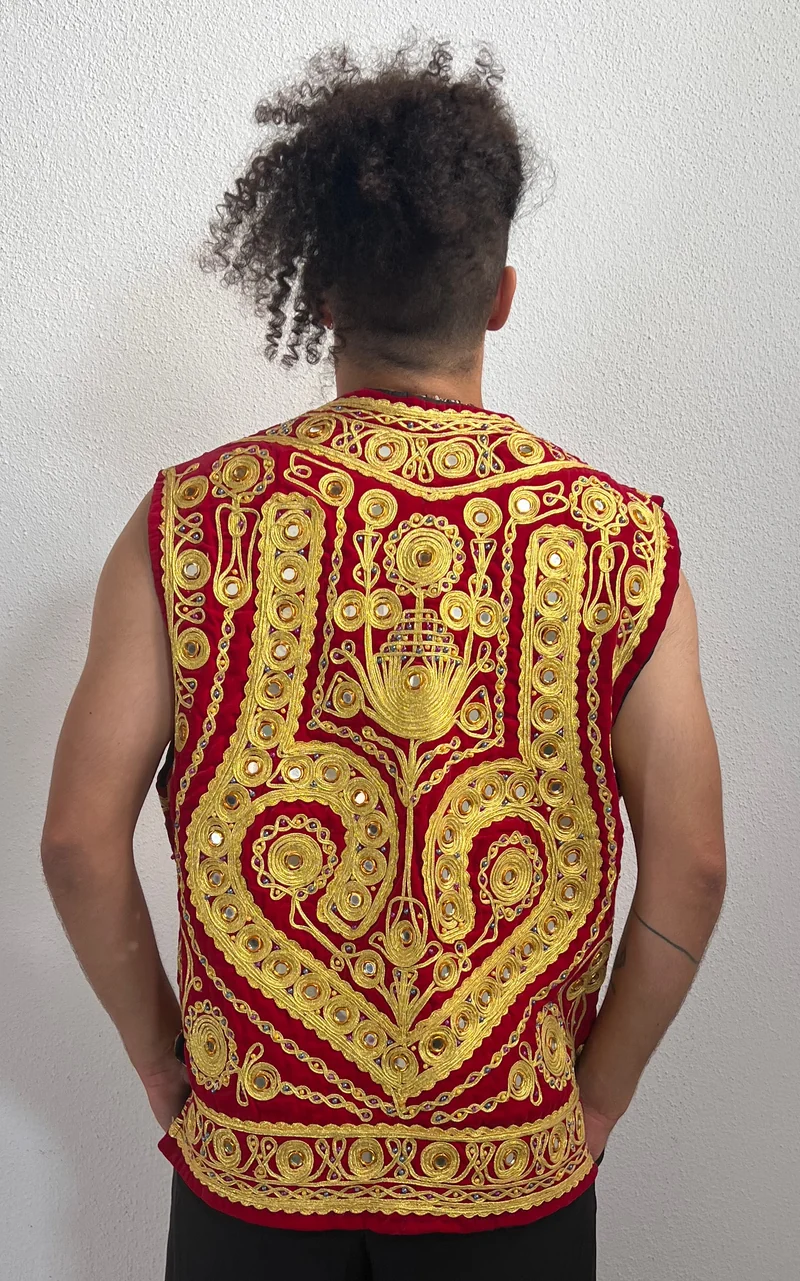 Vintage MENS 70s Velvet Waistcoat