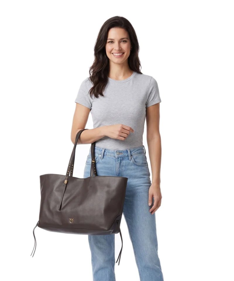Pinko Shopper marrone/chicco de cafe/antique gold