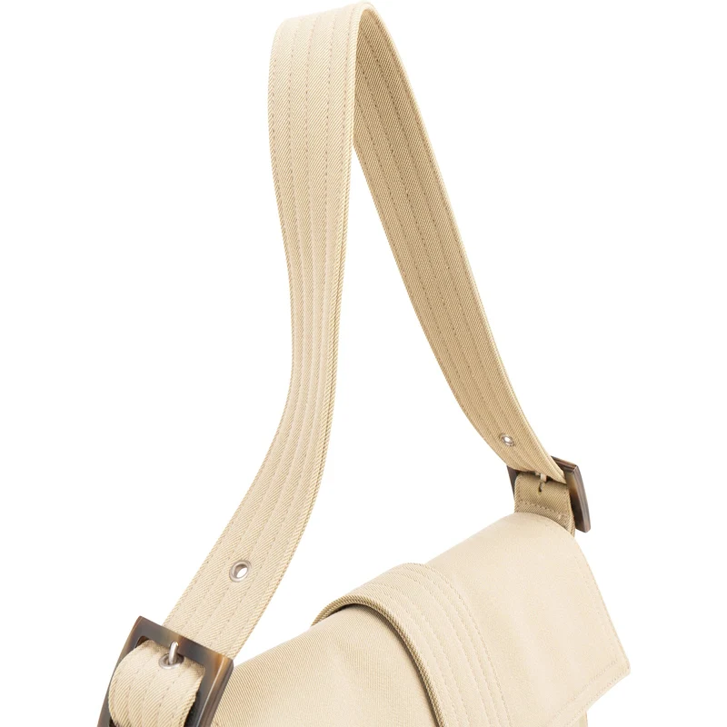 Salvatore Ferragamo Canvas Gancini Baguette Shoulder Bag