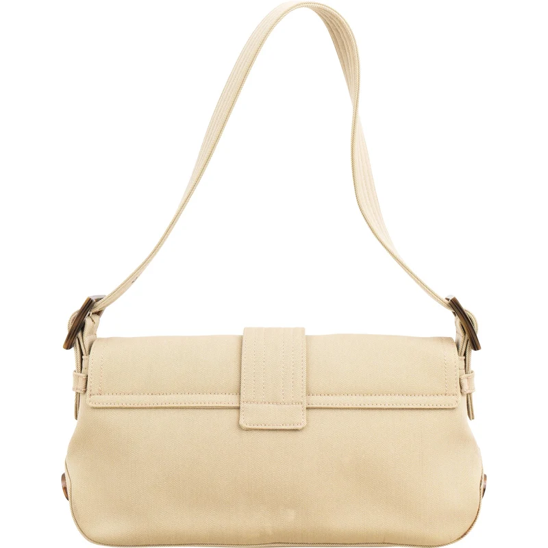 Salvatore Ferragamo Canvas Gancini Baguette Shoulder Bag
