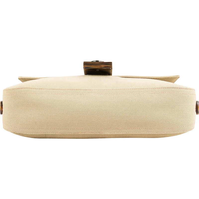 Salvatore Ferragamo Canvas Gancini Baguette Shoulder Bag