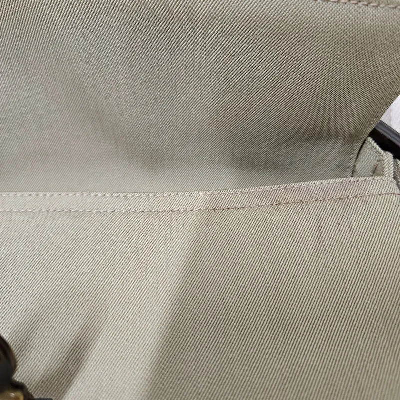 Salvatore Ferragamo Canvas Gancini Baguette Shoulder Bag