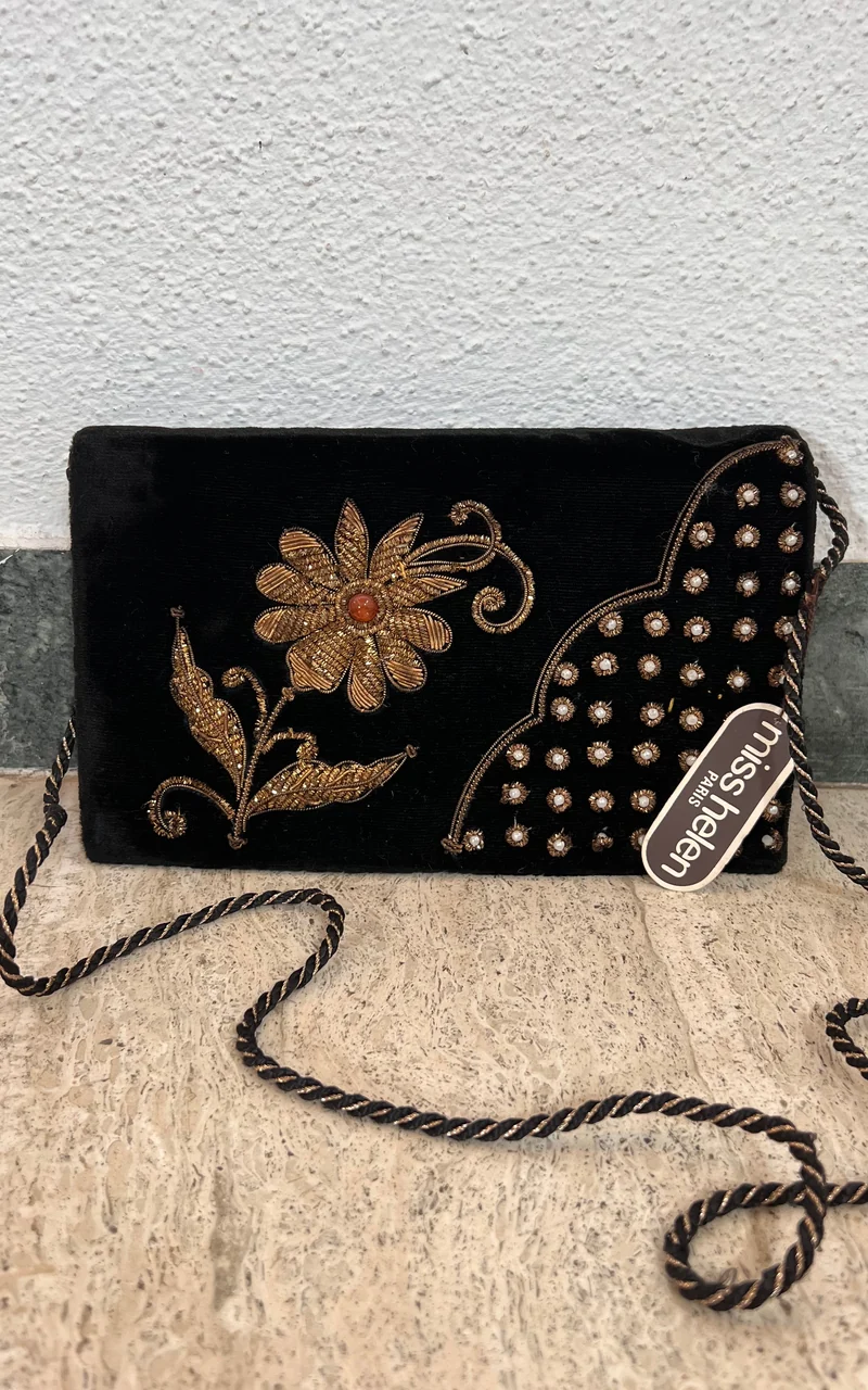 Vintage Velvet Evening Bag