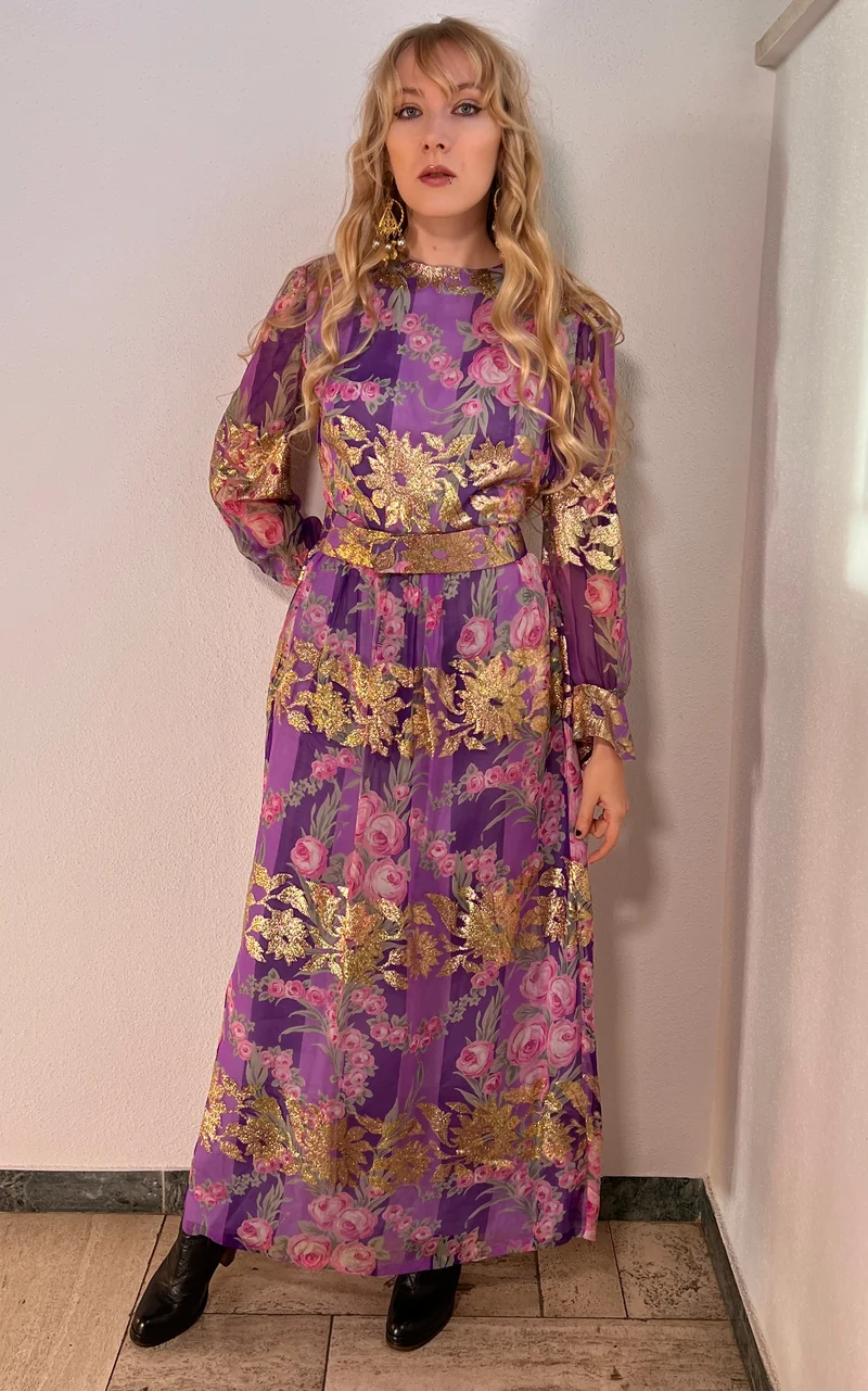 Vintage 70s Silk Dress