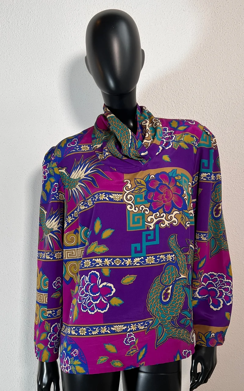 Vintage Shawl Collar Blouse