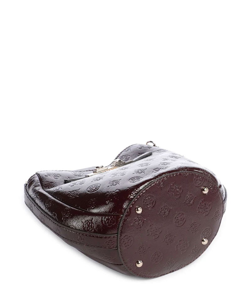 Guess Carmella Bucket Handtasche burgundy logo