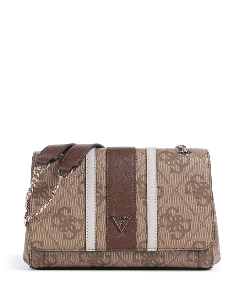 Guess Noelle II Schultertasche latte logo/brown
