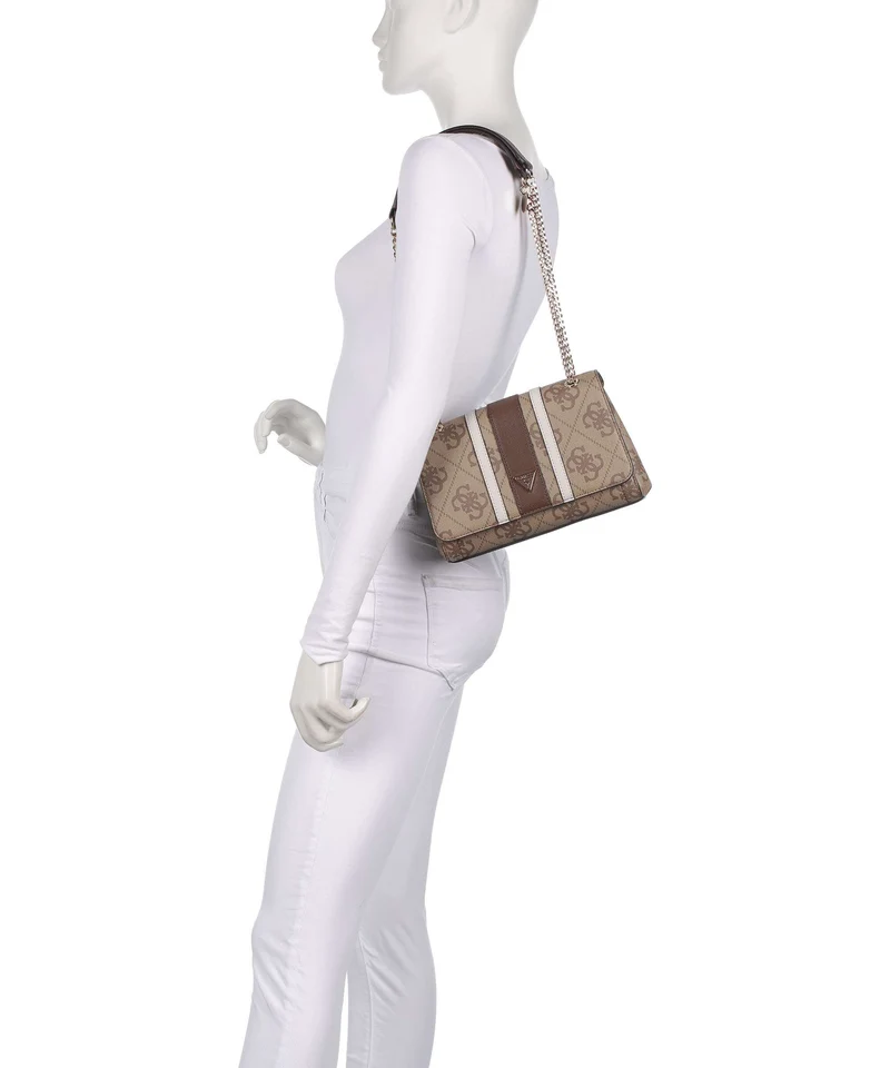 Guess Noelle II Schultertasche latte logo/brown