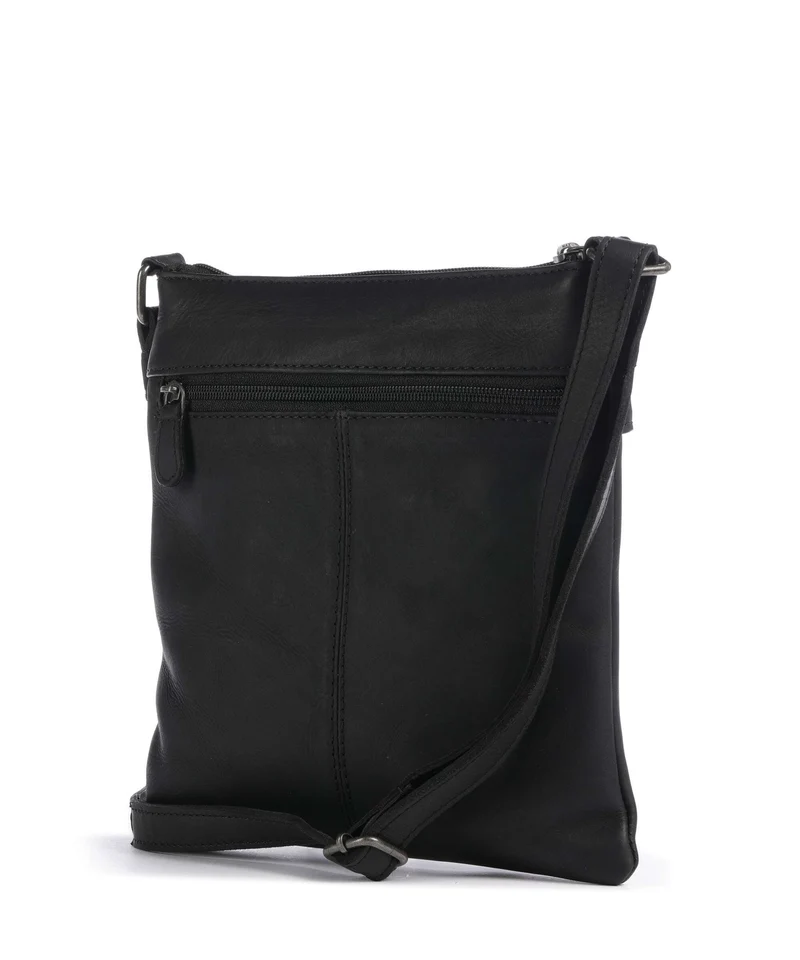 The Chesterfield Brand Wax Pull Up Cow Trenton Umhängetasche black