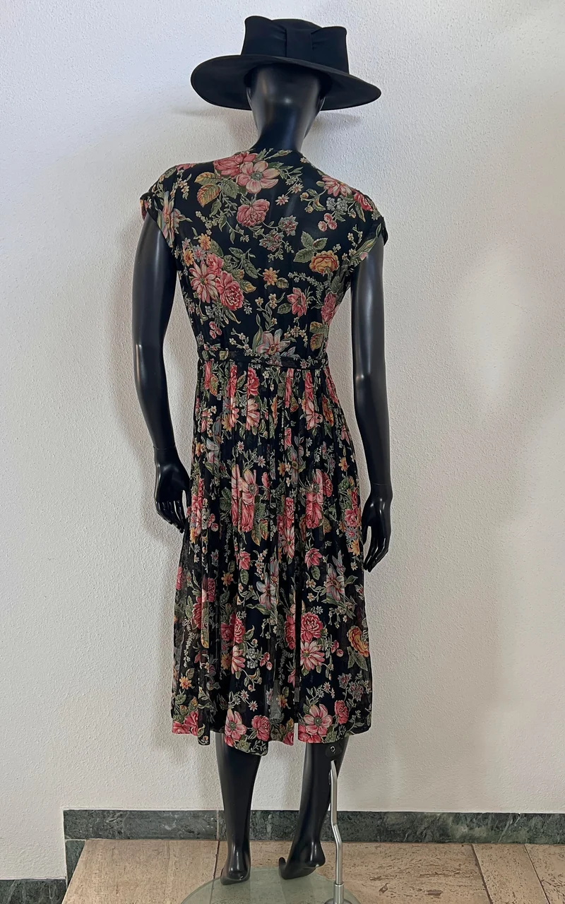 Vintage Sheer Cotton Gauze Flower Dress