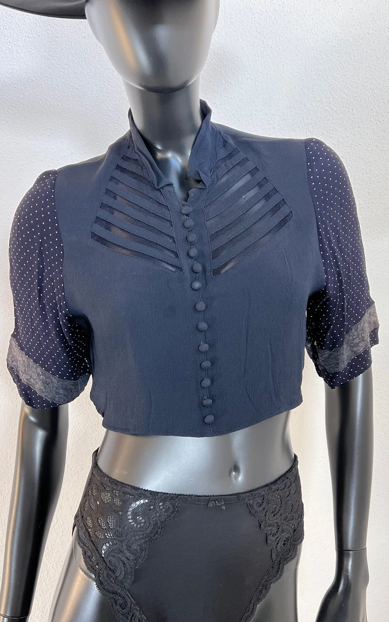 Vintage 30s Reworked Crop Top