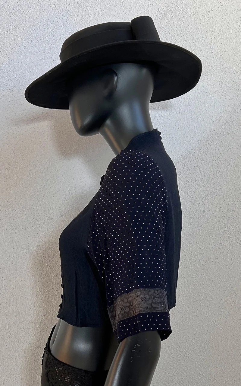 Vintage 30s Reworked Crop Top