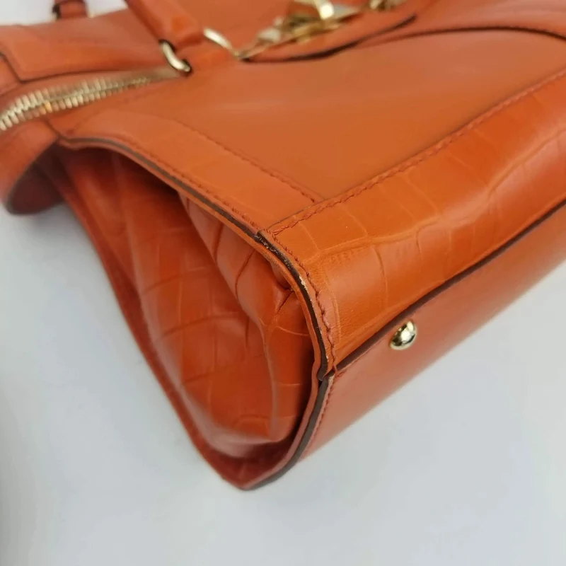 Max Mara Orange Margaux Tote Bag