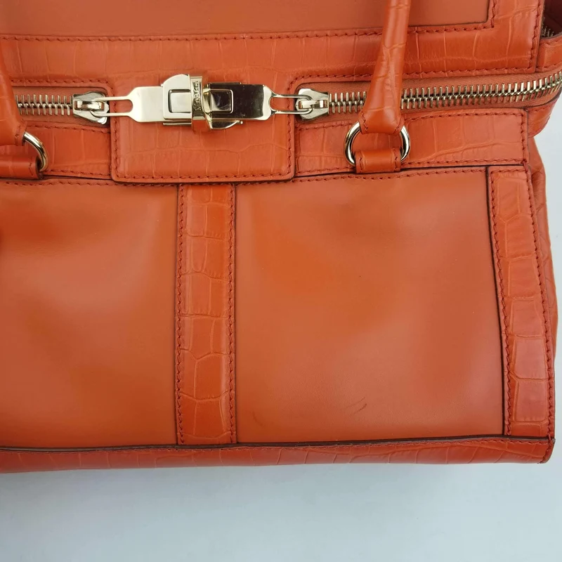Max Mara Orange Margaux Tote Bag