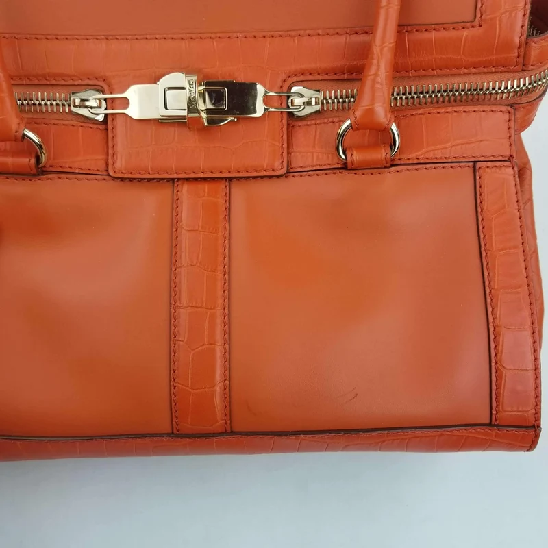 Max Mara Orange Margaux Tote Bag