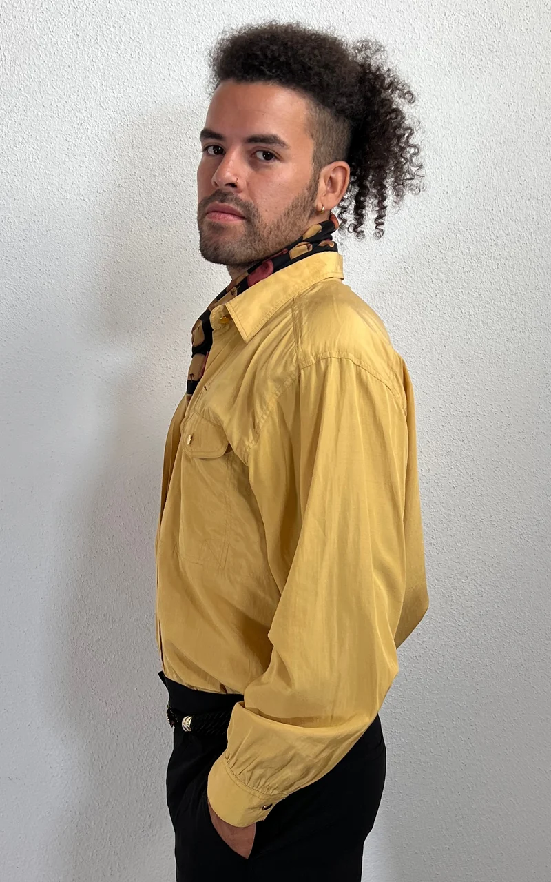 Vintage MENS Silk Button Down Shirt