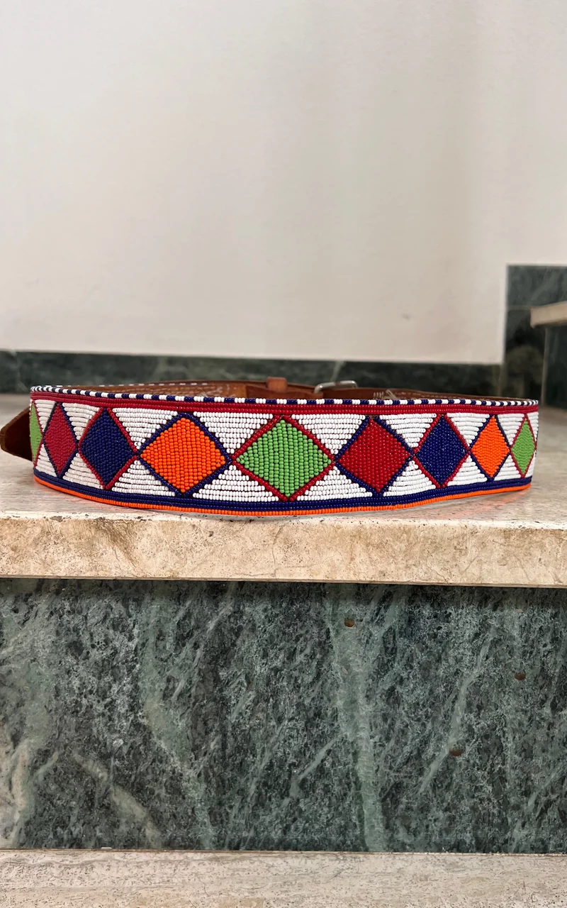 Vintage Breaded Africa Massai Belt