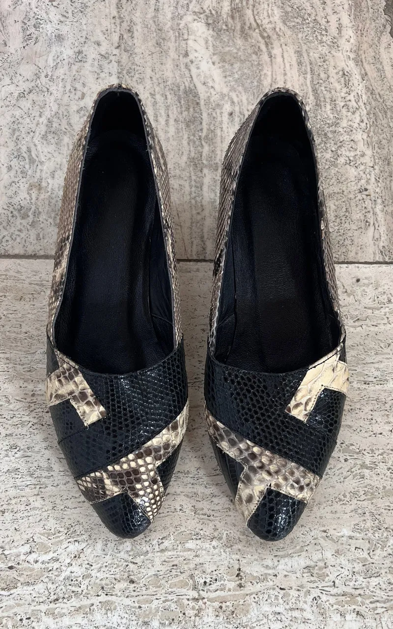 Vintage Snakeskin Shoes 37