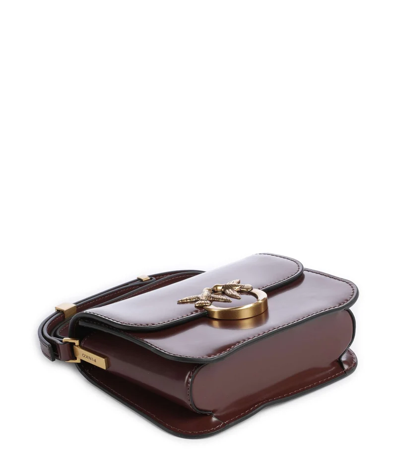 Pinko Love Box Mini Umhängetasche castano intenso/antique gold