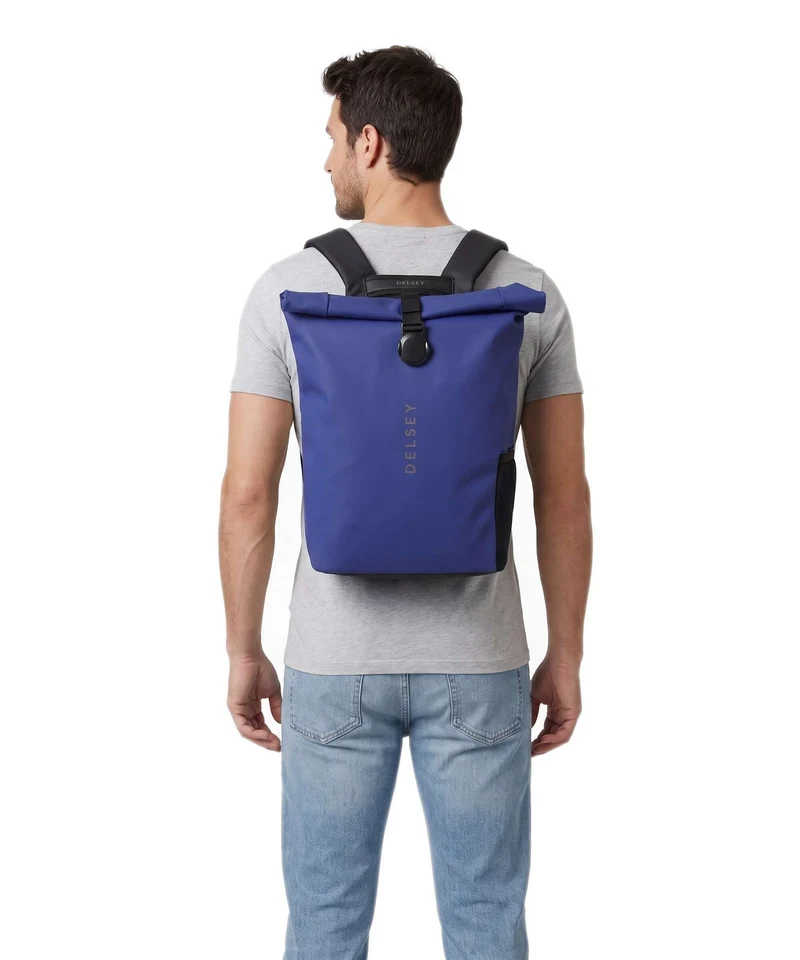 Delsey Paris Turenne Soft Rolltop Rucksack electric blue