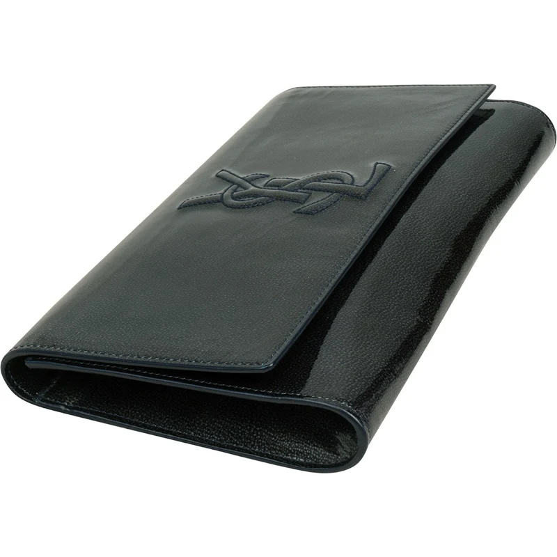 Saint Laurent Crinkled Patent Leather Belle de Jour Clutch