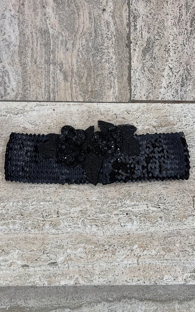 Vintage Frank Usher Sequin Stretch Belt
