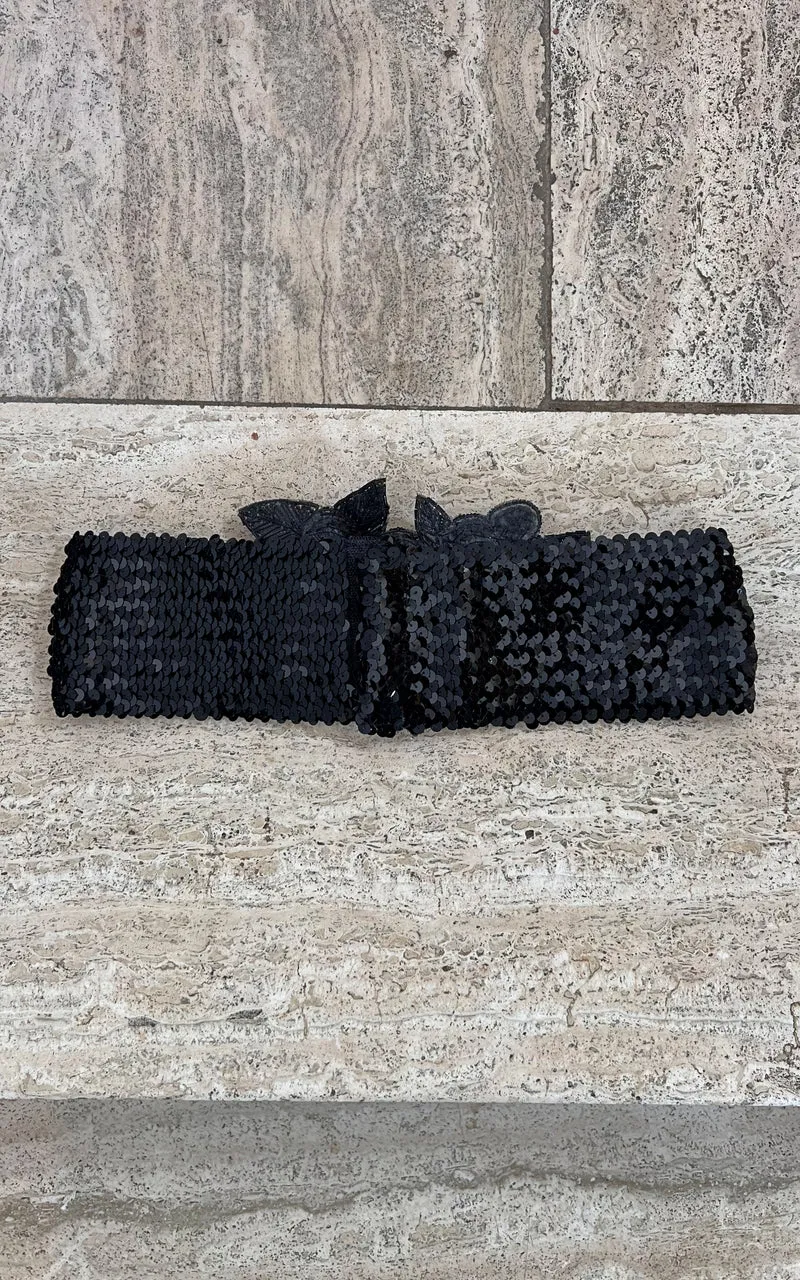 Vintage Frank Usher Sequin Stretch Belt