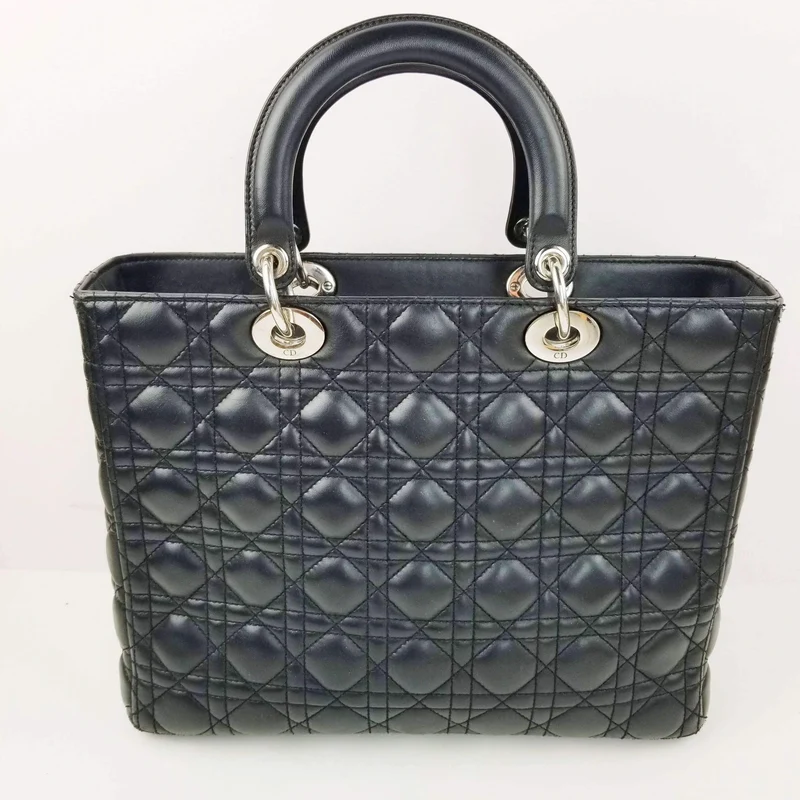 Dior Lady Dior Large Black Lambskin Bag
