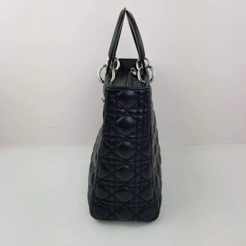 Dior Lady Dior Large Black Lambskin Bag
