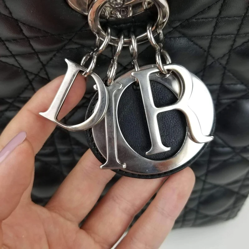 Dior Lady Dior Large Black Lambskin Bag