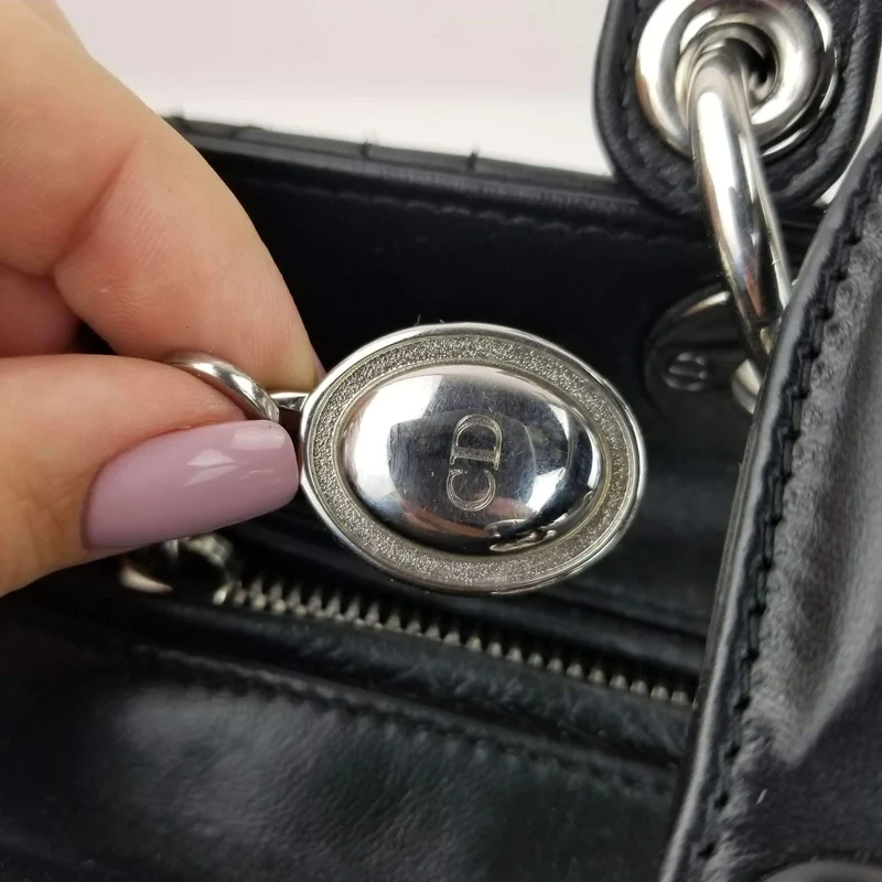 Dior Lady Dior Large Black Lambskin Bag