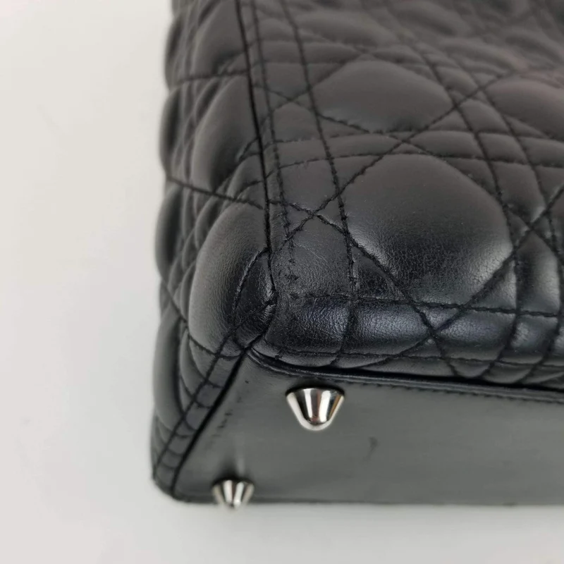 Dior Lady Dior Large Black Lambskin Bag