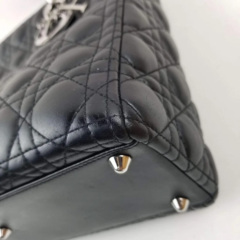 Dior Lady Dior Large Black Lambskin Bag