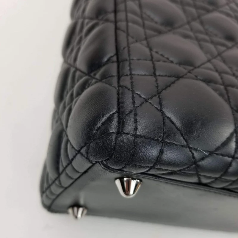 Dior Lady Dior Large Black Lambskin Bag