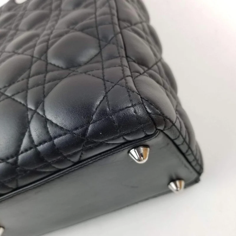 Dior Lady Dior Large Black Lambskin Bag